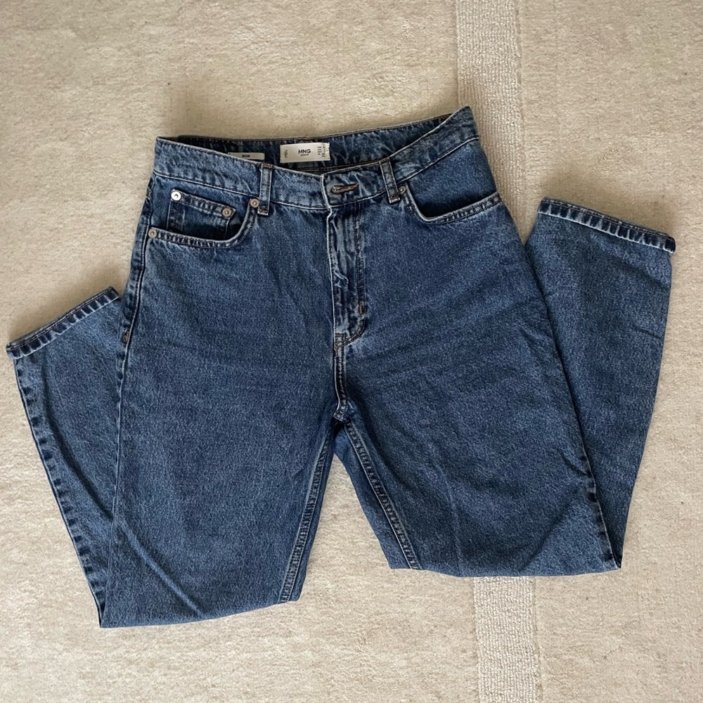 Mango Mom’s Classic Blue Denim Jeans
